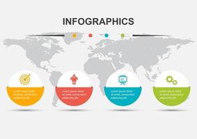 plantilla de diseño infográfico con 4 opciones vector