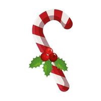 sweet cane christmas isolated icon vector