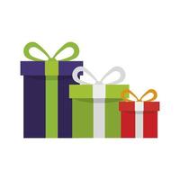 gift boxes present isolated icon vector