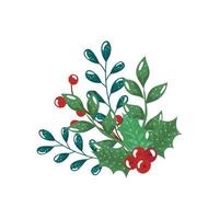 branches with leafs and seeds isolated icon vector