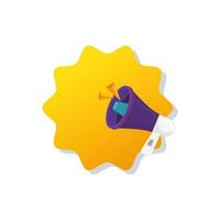 megaphone in seal isolated icon vector