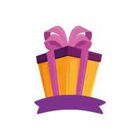 Isolated gift with bowtie vector design