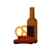 Oktoberfest beer and sausage vector design