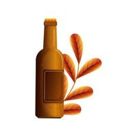 Isolated beer bottle vector design