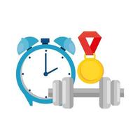 Clock medal and weight vector design
