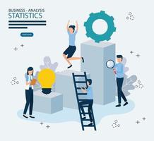 Business analysis statistics vector design
