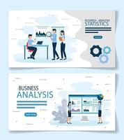 Business analysis statistics vector design