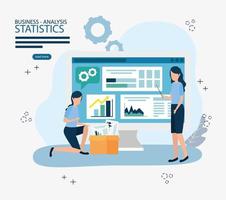 Business analysis statistics vector design