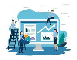 Business analysis statistics vector design