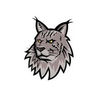 Maine Coon Cat Head Mascot vector