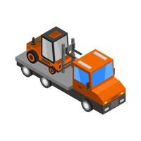 Isometric Tow Truck vector