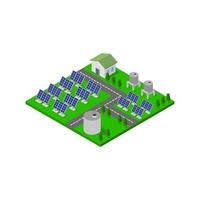 Isometric Solar Panel Illustrated On White Background vector