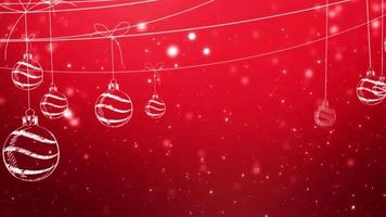 Christmas Baubles On Strings Background video