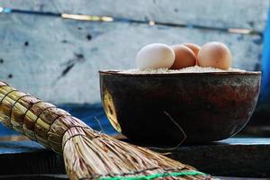 Eggs in a bowl photo