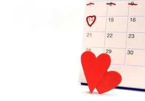 corazones y calendario foto