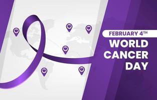 Simple Modern World Cancer Day vector