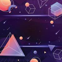 Geometric Space Futurism Background vector