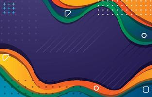 Bright Color Wave Background Concept and Geometric Accent vector