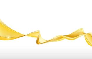 White Background With Golden Waves vector
