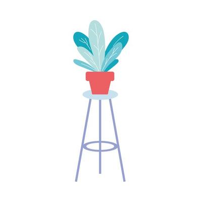 modern flower pot vector illustration