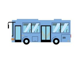 blue modern bus to transport people, public service vector