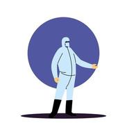 Men wearing protective suit vector