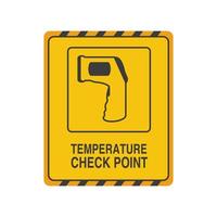 temperature check point on white background vector