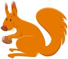 funny squirrel cartoon animal comic character vector