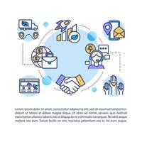 Corporate reputation concept icon with text vector