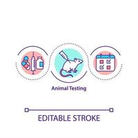 Animal testing concept icon vector