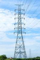 High voltage towers in Thailand photo