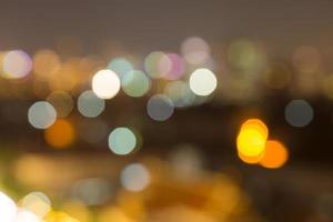 Bokeh of lights in the city photo