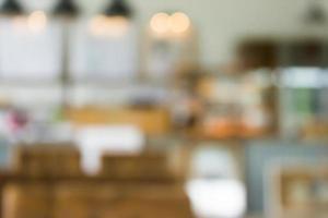 Escena borrosa de cafetería o restaurante para el fondo foto