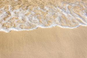 Ocean waves on sandy beach photo