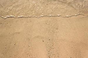 Ocean waves on sandy beach photo