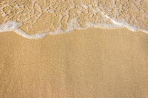 Ocean waves on sandy beach photo