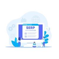 SERP and seo optimization vector illustration