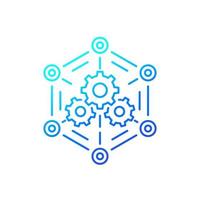 software, api line vector icon