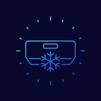 air conditioner, ac line vector icon