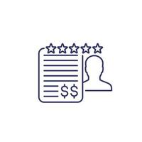 credit rating line icon on white vector