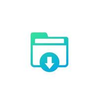 download folder icon on white vector