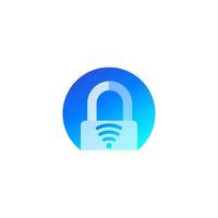 smart lock logo icon for apps vector