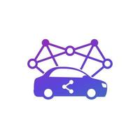 icono de carsharing para web y aplicaciones, vector