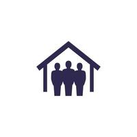 tenants icon with a house vector