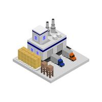 Isometric Industry Illustrated On White Background vector