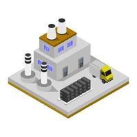 Isometric Industry Illustrated On White Background vector