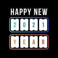 happy new year with 2021 scoreboard. concept of flipboard numerical, celebrate 2021 calendar template. flat style trend modern design vector illustration.