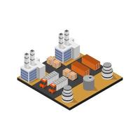 Isometric Industry Illustrated On White Background vector