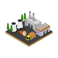 Isometric Industry Illustrated On White Background vector