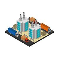 Isometric Industry Illustrated On White Background vector